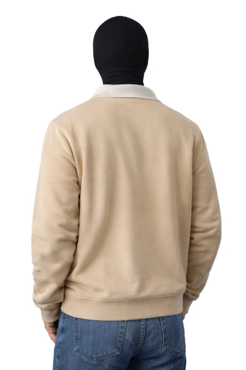 new-york-beige-sleeve-polo-shirt