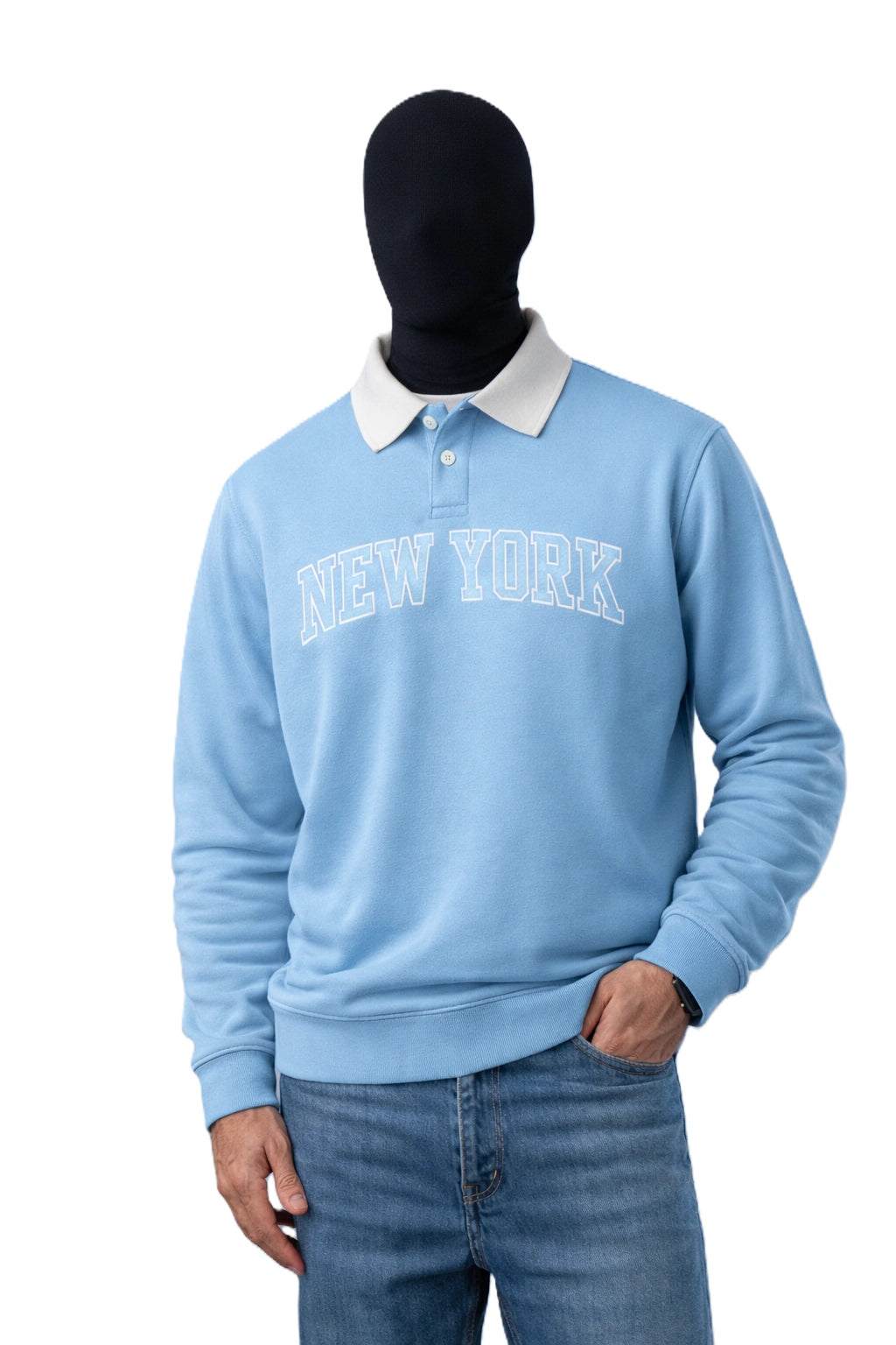 new-york-blue-sleeve-polo-shirt