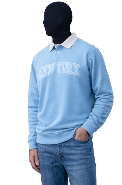 new-york-blue-sleeve-polo-shirt