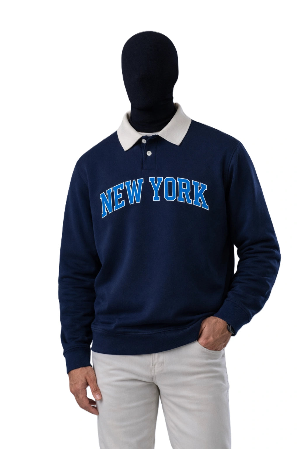 new-york-navy-sleeve-polo-shirt